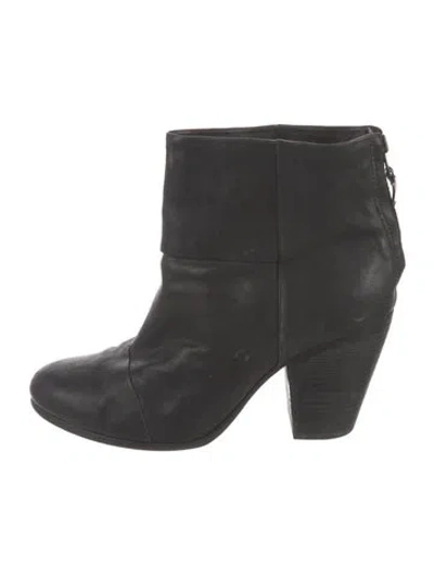 Pre-owned Rag & Bone Leather Boots In Black