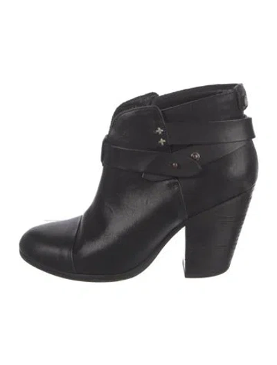Pre-owned Rag & Bone Leather Boots In Black