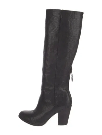 Pre-owned Rag & Bone Leather Boots In Black