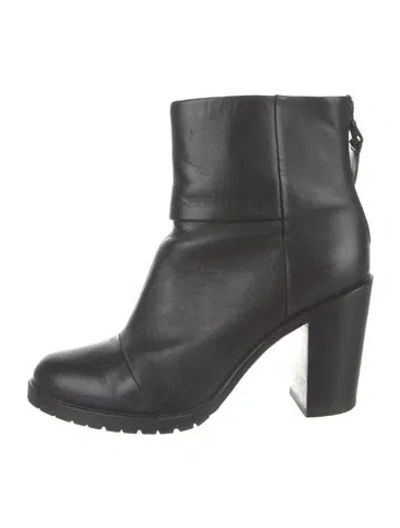 Pre-owned Rag & Bone Leather Boots In Black