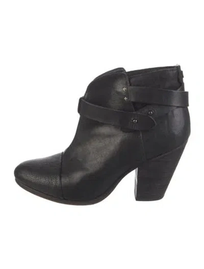 Pre-owned Rag & Bone Leather Boots In Black