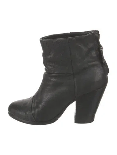Pre-owned Rag & Bone Leather Boots In Black