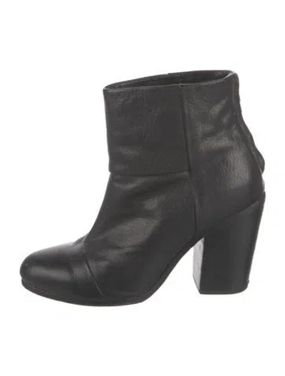Pre-owned Rag & Bone Leather Boots In Black