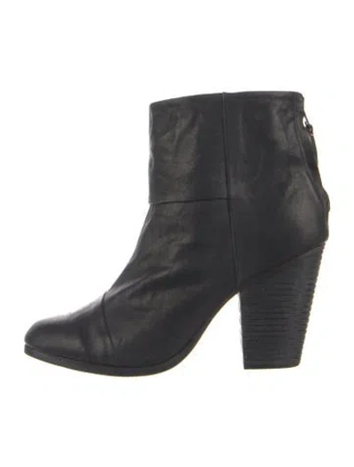 Pre-owned Rag & Bone Leather Boots In Black
