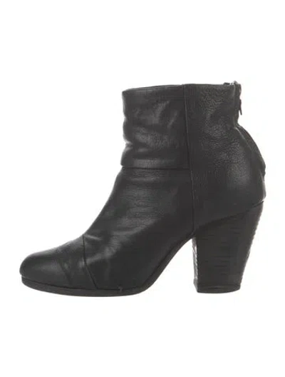 Pre-owned Rag & Bone Leather Boots In Black