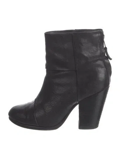 Pre-owned Rag & Bone Leather Boots In Black