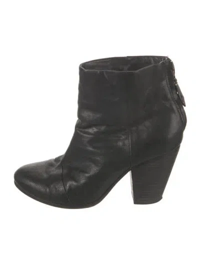 Pre-owned Rag & Bone Leather Boots In Black