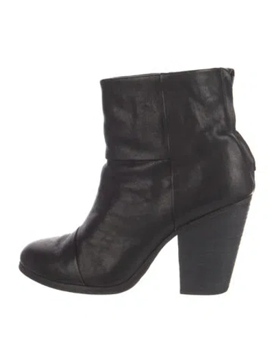Pre-owned Rag & Bone Leather Boots In Black