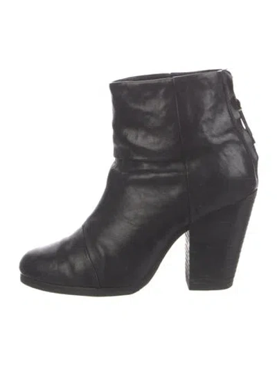 Pre-owned Rag & Bone Leather Boots In Black