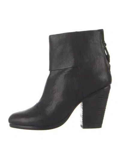 Pre-owned Rag & Bone Leather Boots In Black