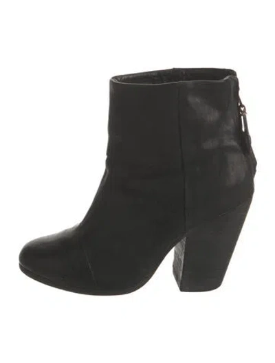 Pre-owned Rag & Bone Leather Boots In Black