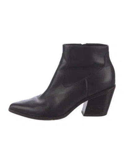 Pre-owned Rag & Bone Leather Boots In Black