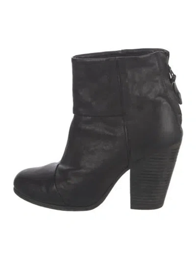 Pre-owned Rag & Bone Leather Boots In Black