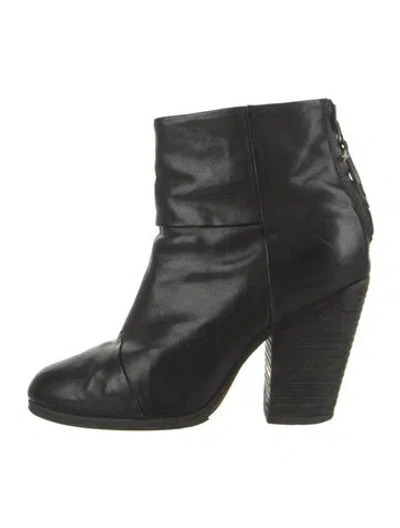 Pre-owned Rag & Bone Leather Boots In Black