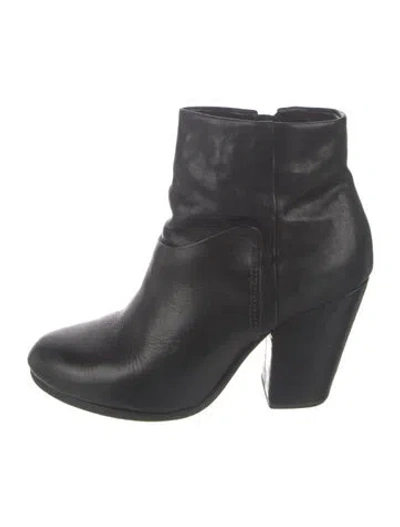 Pre-owned Rag & Bone Leather Boots In Black