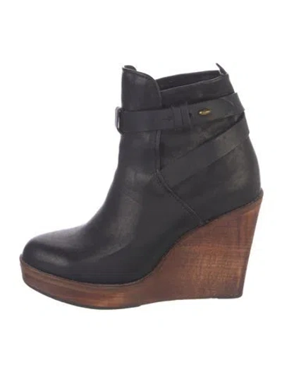 Pre-owned Rag & Bone Leather Boots In Black