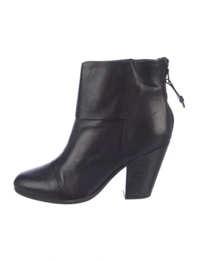 Pre-owned Rag & Bone Leather Boots In Black