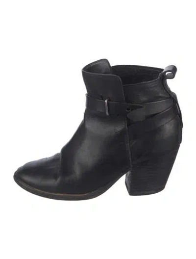 Pre-owned Rag & Bone Leather Boots In Black