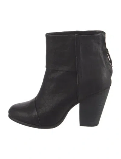 Pre-owned Rag & Bone Leather Boots In Black