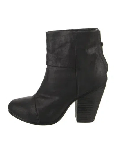 Pre-owned Rag & Bone Leather Boots In Black