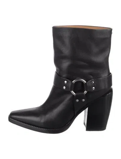 Pre-owned Rag & Bone Leather Boots In Black