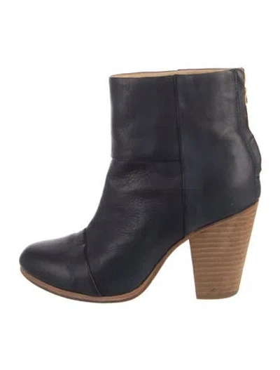Pre-owned Rag & Bone Leather Boots In Blue