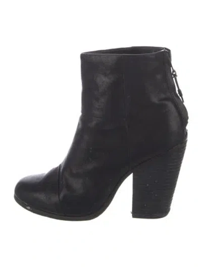 Pre-owned Rag & Bone Leather Boots In Blue