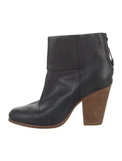 Pre-owned Rag & Bone Leather Boots In Blue
