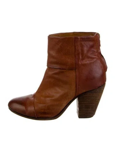 Pre-owned Rag & Bone Leather Boots In Brown