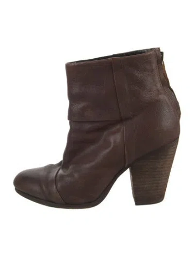 Pre-owned Rag & Bone Leather Boots In Brown