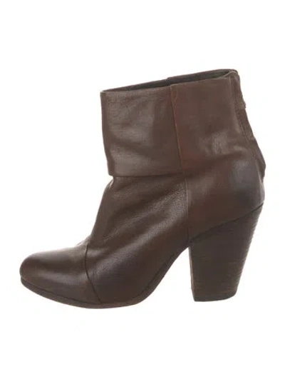 Pre-owned Rag & Bone Leather Boots In Brown