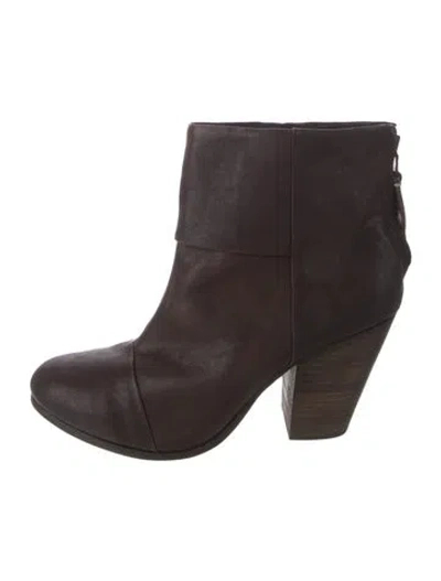 Pre-owned Rag & Bone Leather Boots In Brown