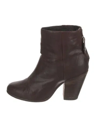 Pre-owned Rag & Bone Leather Boots In Brown