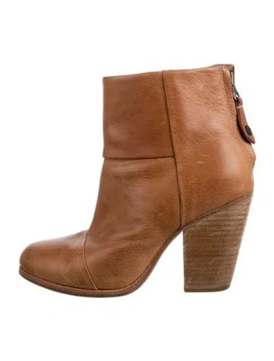 Pre-owned Rag & Bone Leather Boots In Brown
