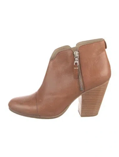 Pre-owned Rag & Bone Leather Boots In Brown