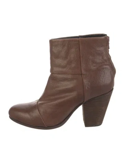 Pre-owned Rag & Bone Leather Boots In Brown