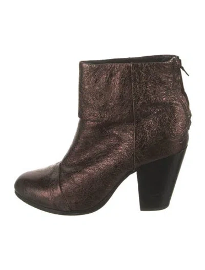 Pre-owned Rag & Bone Leather Boots In Brown/metallic