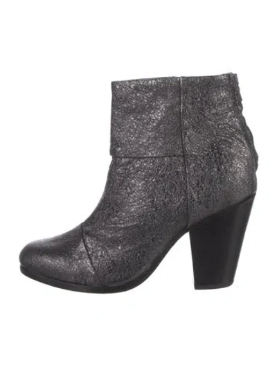 Pre-owned Rag & Bone Leather Boots In Gray