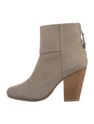 Pre-owned Rag & Bone Leather Boots In Gray
