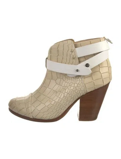 Pre-owned Rag & Bone Leather Boots In Neutral