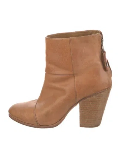 Pre-owned Rag & Bone Leather Boots In Neutral