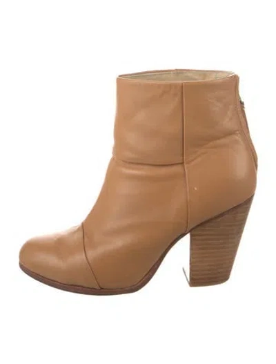 Pre-owned Rag & Bone Leather Boots In Neutral
