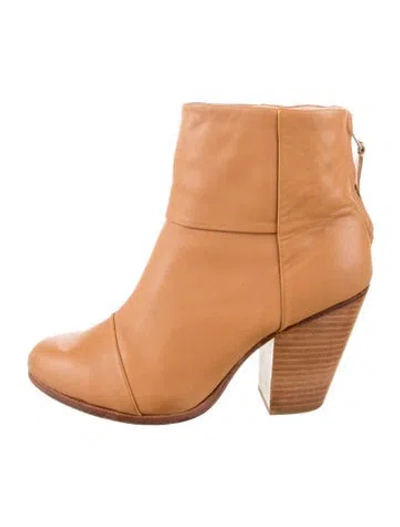 Pre-owned Rag & Bone Leather Boots In Neutral