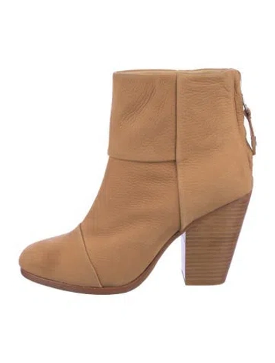 Pre-owned Rag & Bone Leather Boots In Neutral