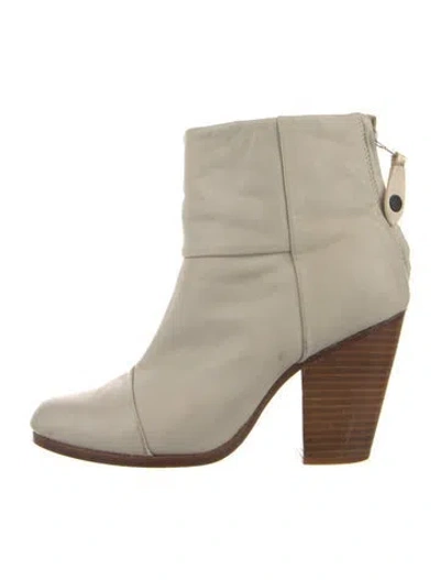 Pre-owned Rag & Bone Leather Boots In Neutrals