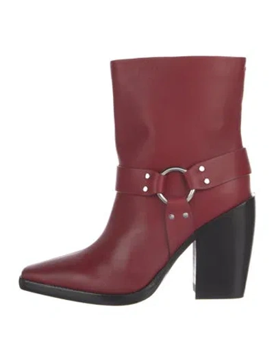 Pre-owned Rag & Bone Leather Boots In Red