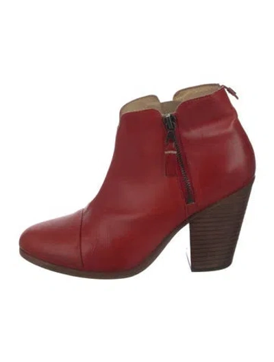 Pre-owned Rag & Bone Leather Boots In Red