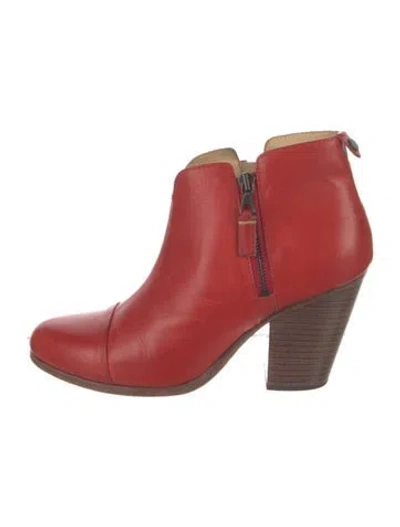Pre-owned Rag & Bone Leather Boots In Red