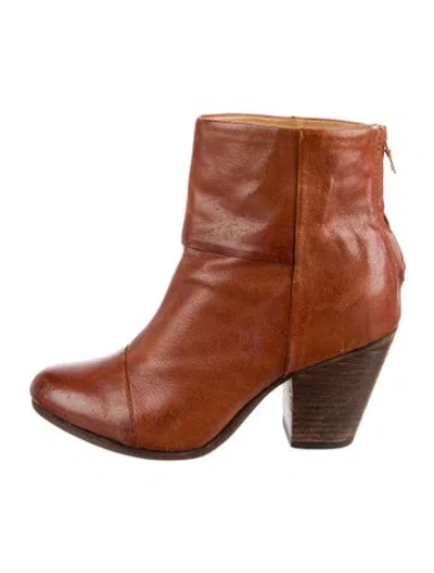 Pre-owned Rag & Bone Leather Boots In Red
