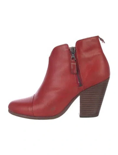 Pre-owned Rag & Bone Leather Boots In Red